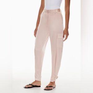 Aritzia Babaton Refined Satin Cargo Pants Denude Size 4 Balletcore Feminine